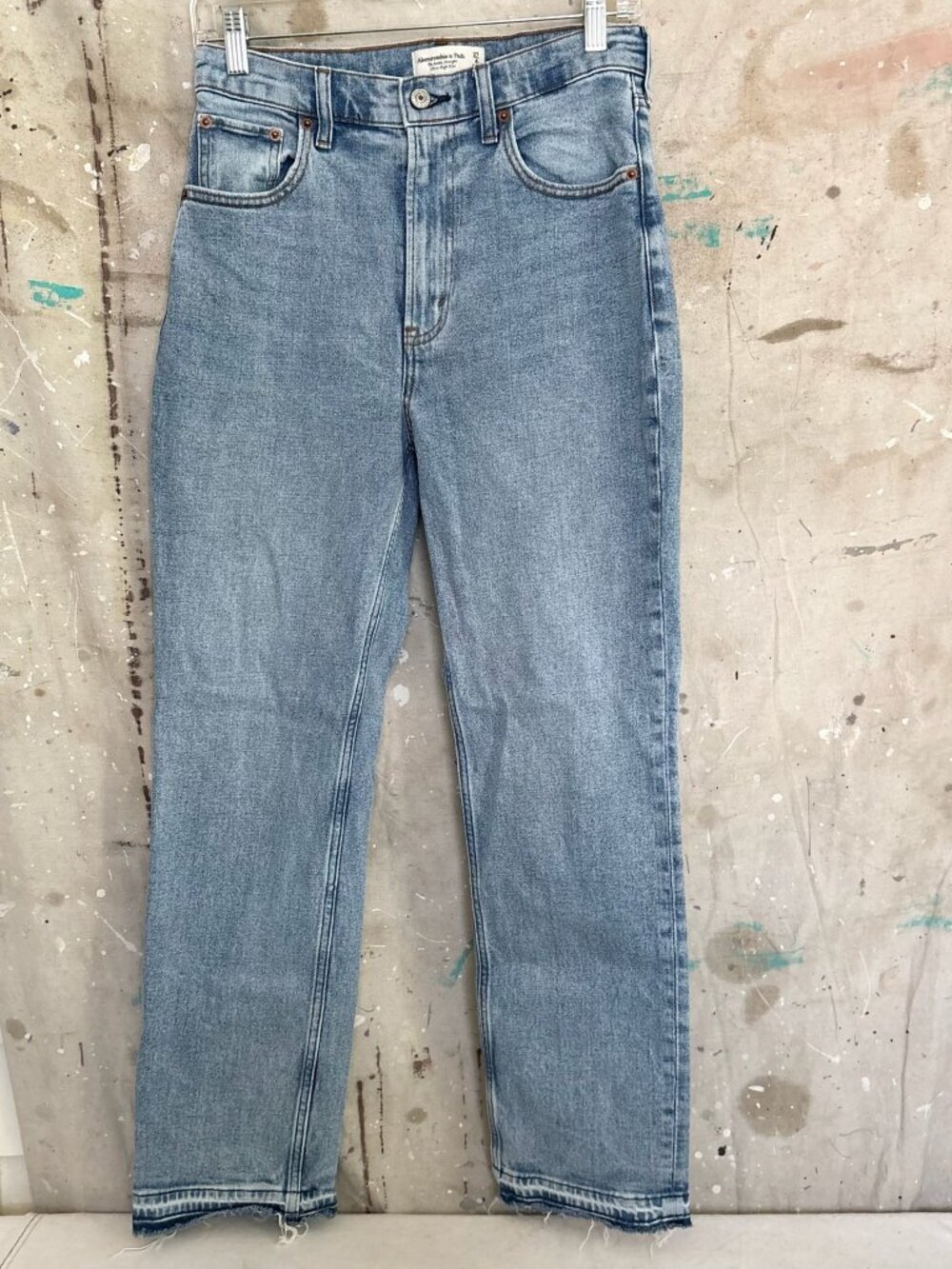 Abercrombie the Ankle Straight Ultra High Rise Jeans